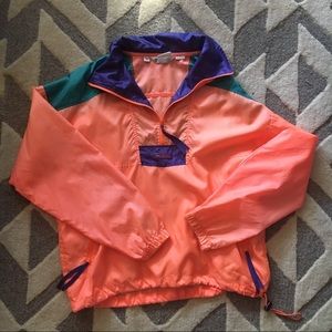 VTG COLUMBIA neon windbreaker sz M